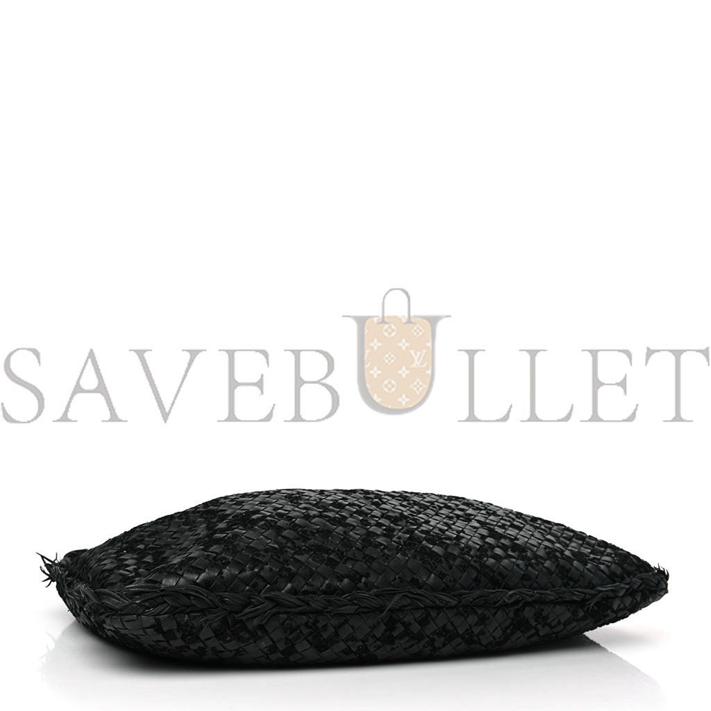 bo*te*ga Ve*ne*ta nappa velours intrecciato fuzzy medium Ve*ne*ta hobo black (38*24*3cm)